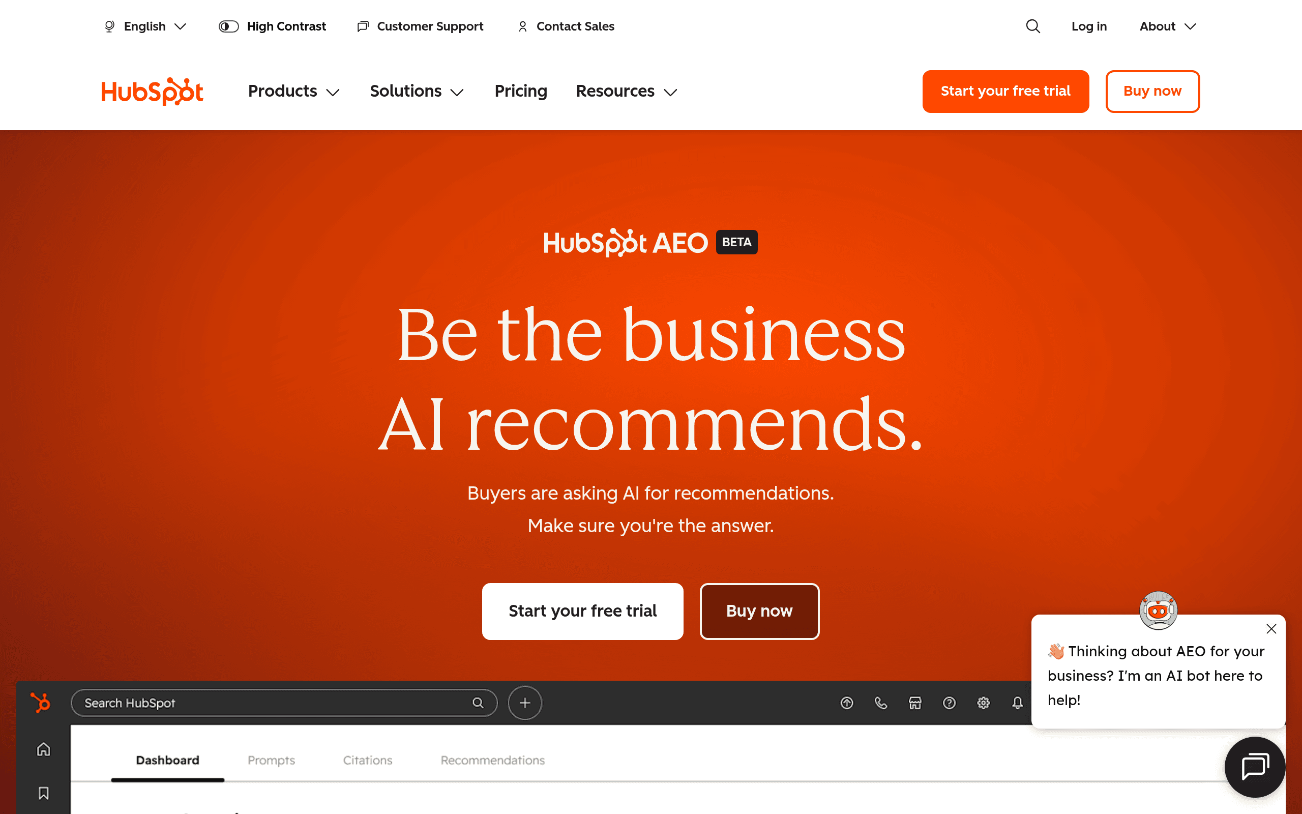HubSpot AEO